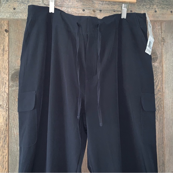 Men’s XL JOCKEY Midnight Blue 6 Pocket Cargo Scrub Casual Zip Drawstring Pants - Picture 2 of 16